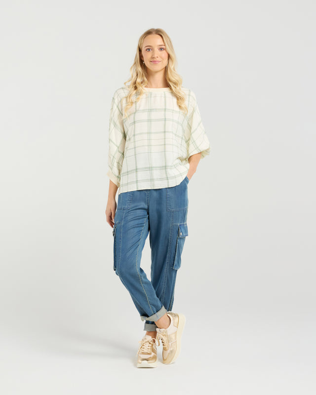Aroha Top | Meadow Plaid | Et Alia