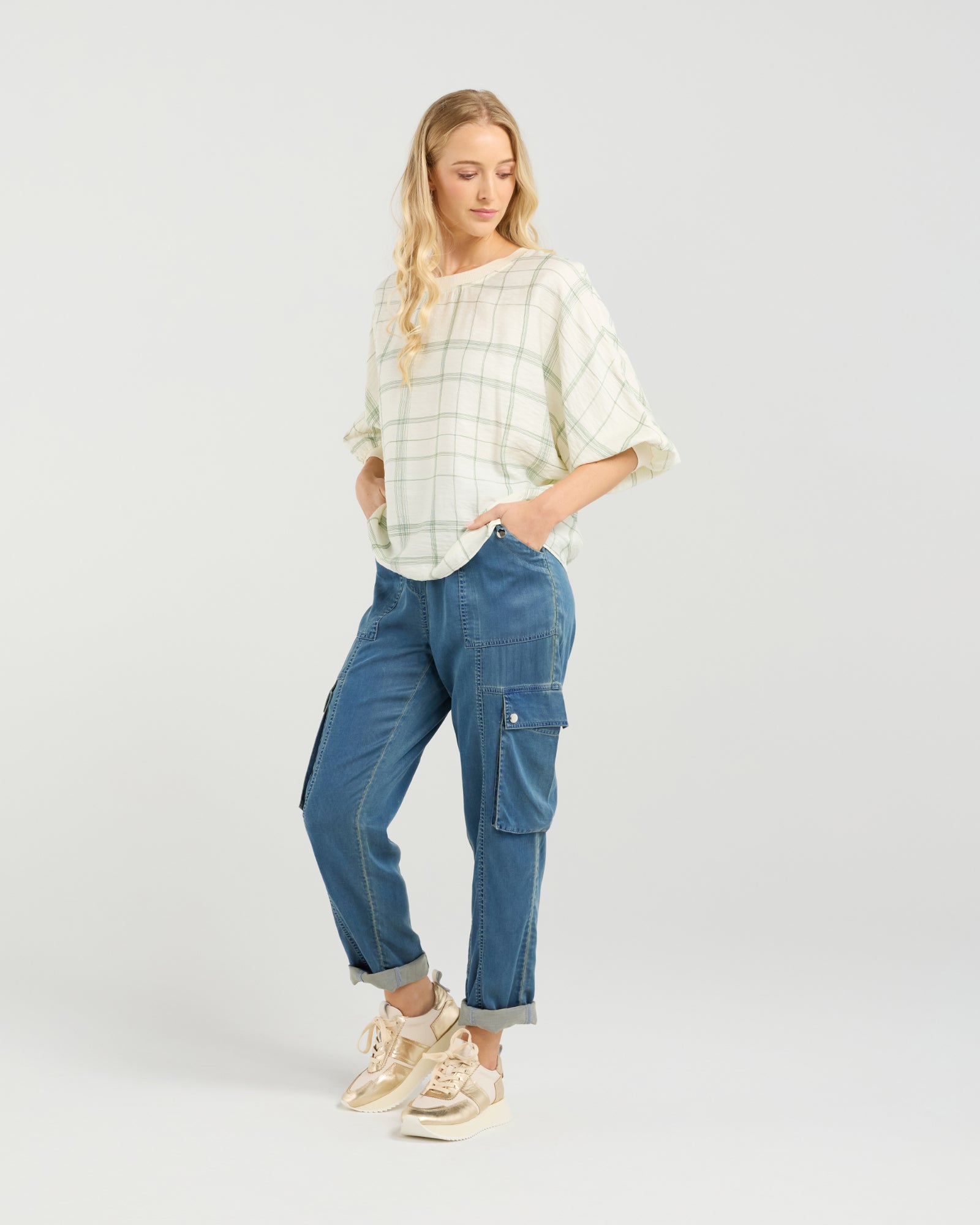 Aroha Top | Meadow Plaid | Et Alia