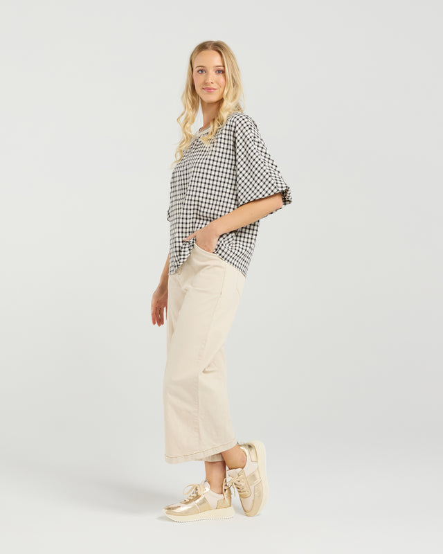 Aroha Top | Monochrome Check | Et Alia