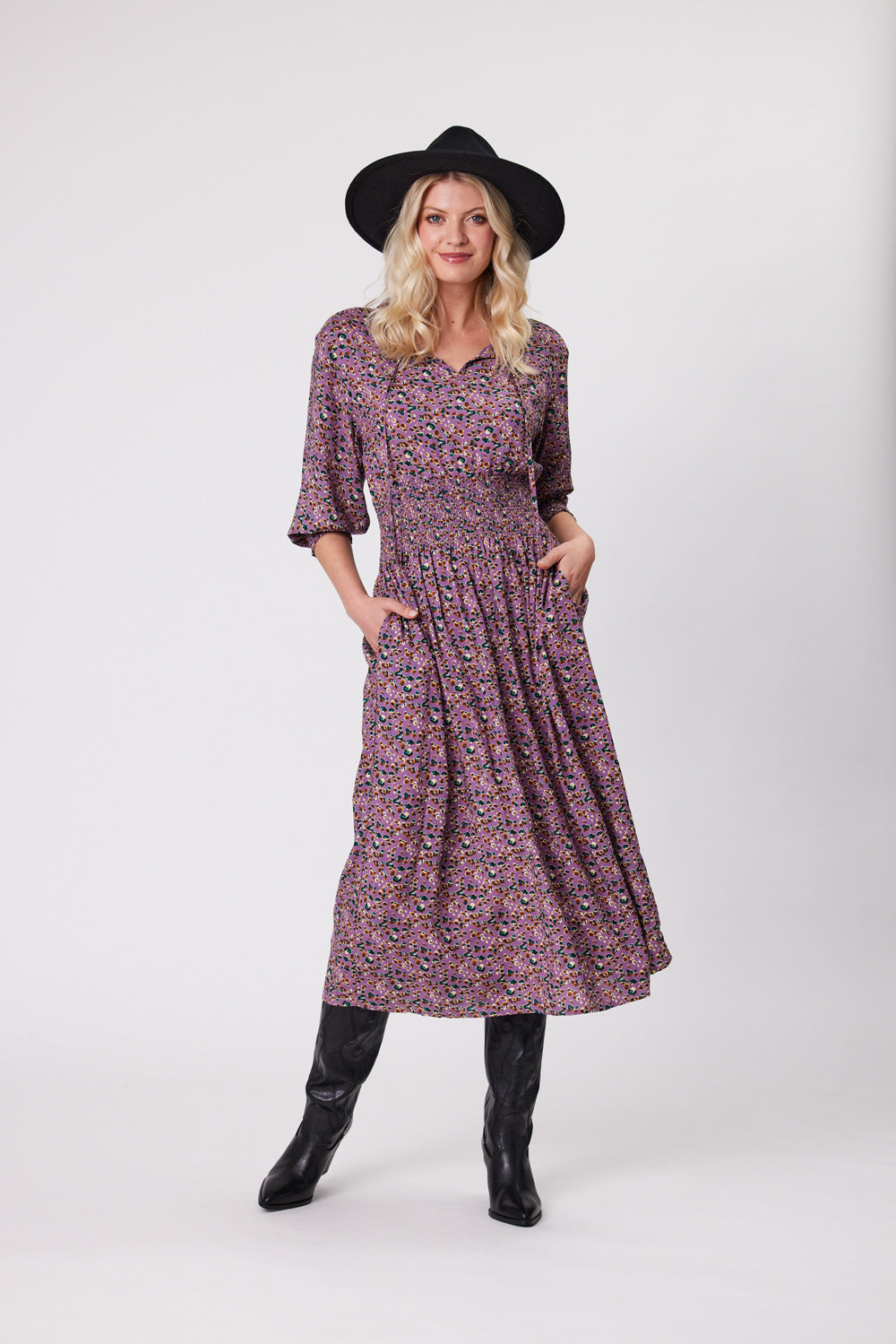 Grace Dress | Purple | Lemontree