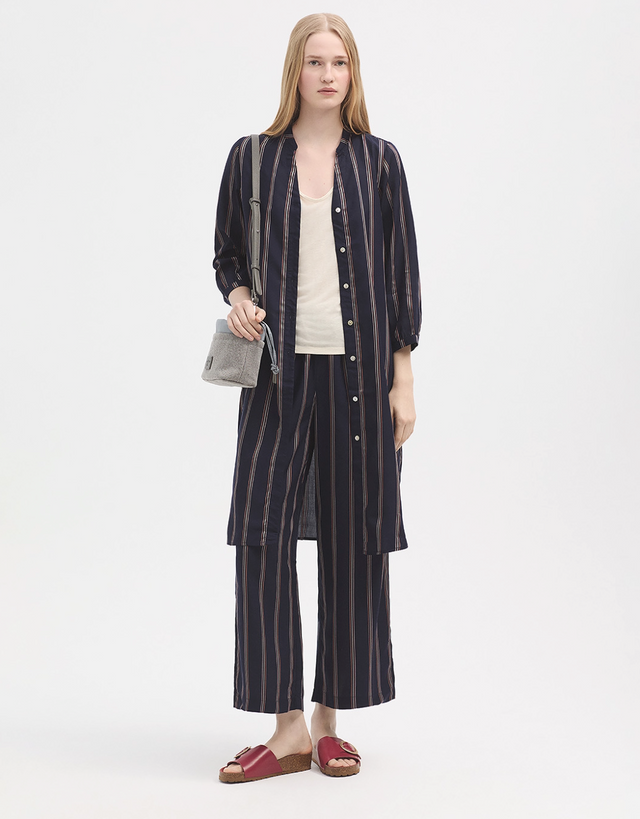 Tiny Stripes Trouser | Navy | Nice Things