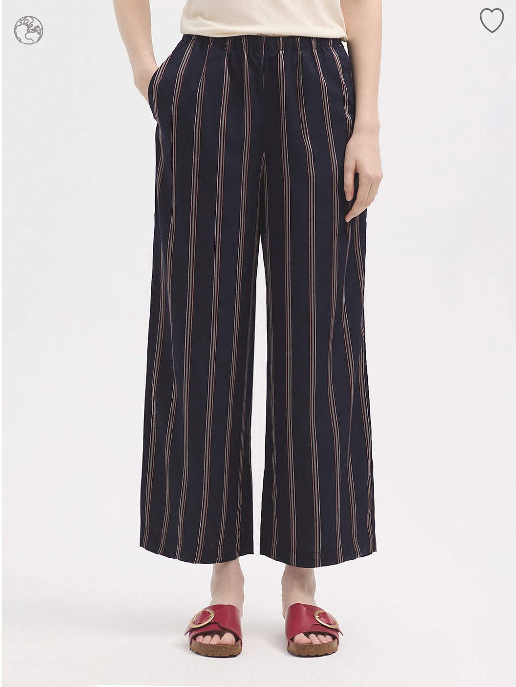 Tiny Stripes Trouser | Navy | Nice Things