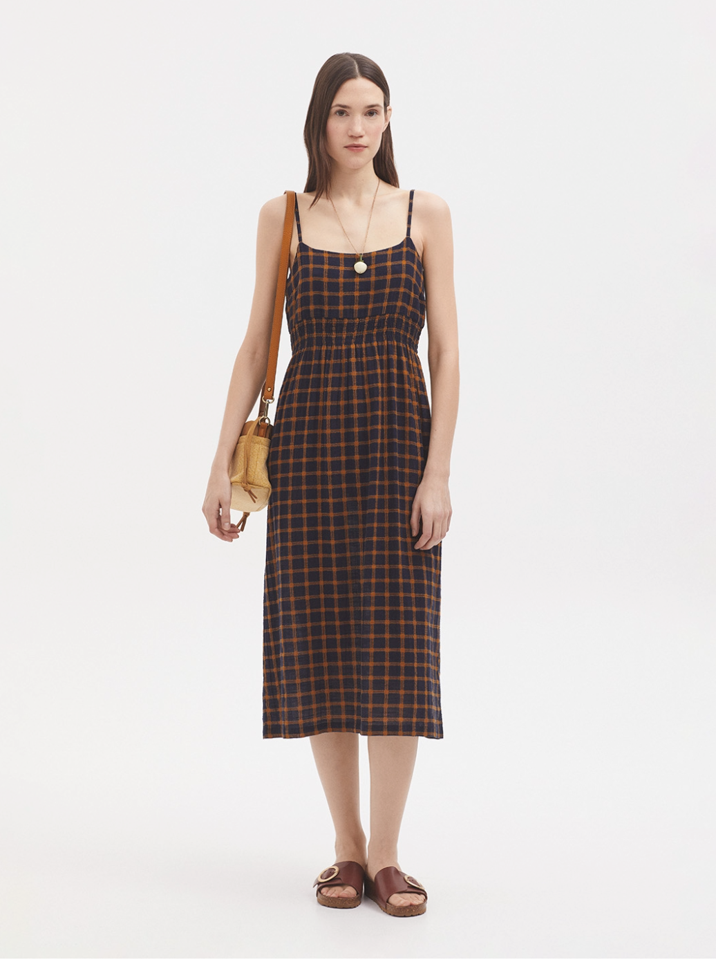 Garden Check Strappy Dress | Nice Things
