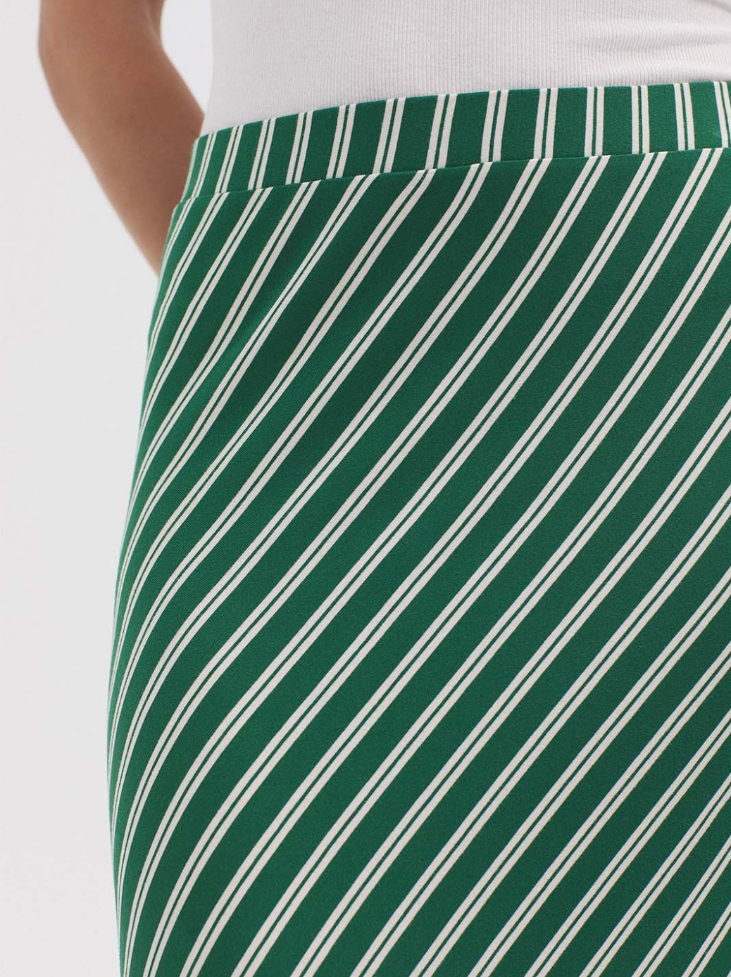 Striped Skirt | Green | Nice Things