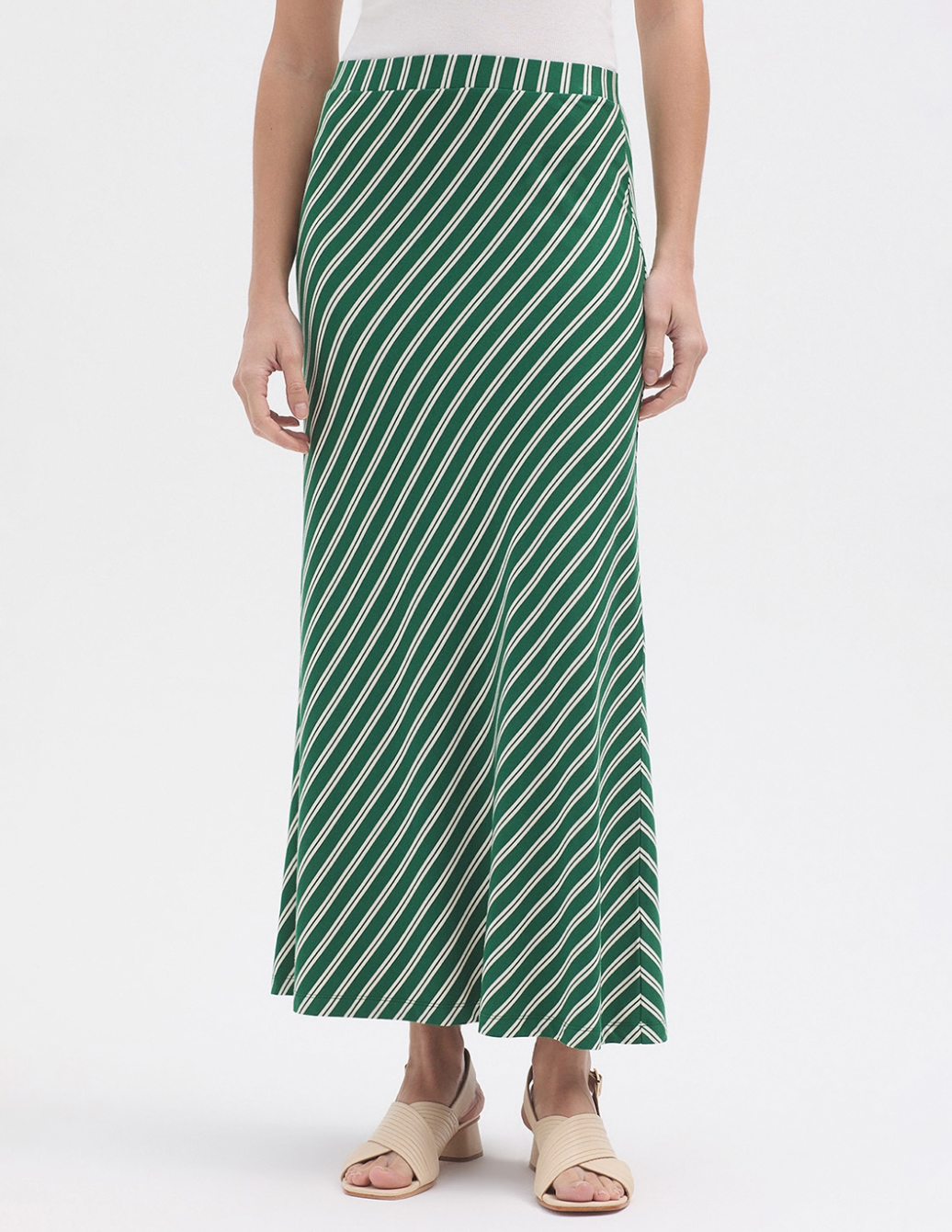 Striped Skirt | Green | Nice Things