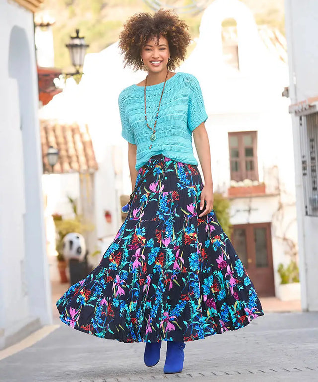 Summer Solstice Crinkle Maxi Skirt