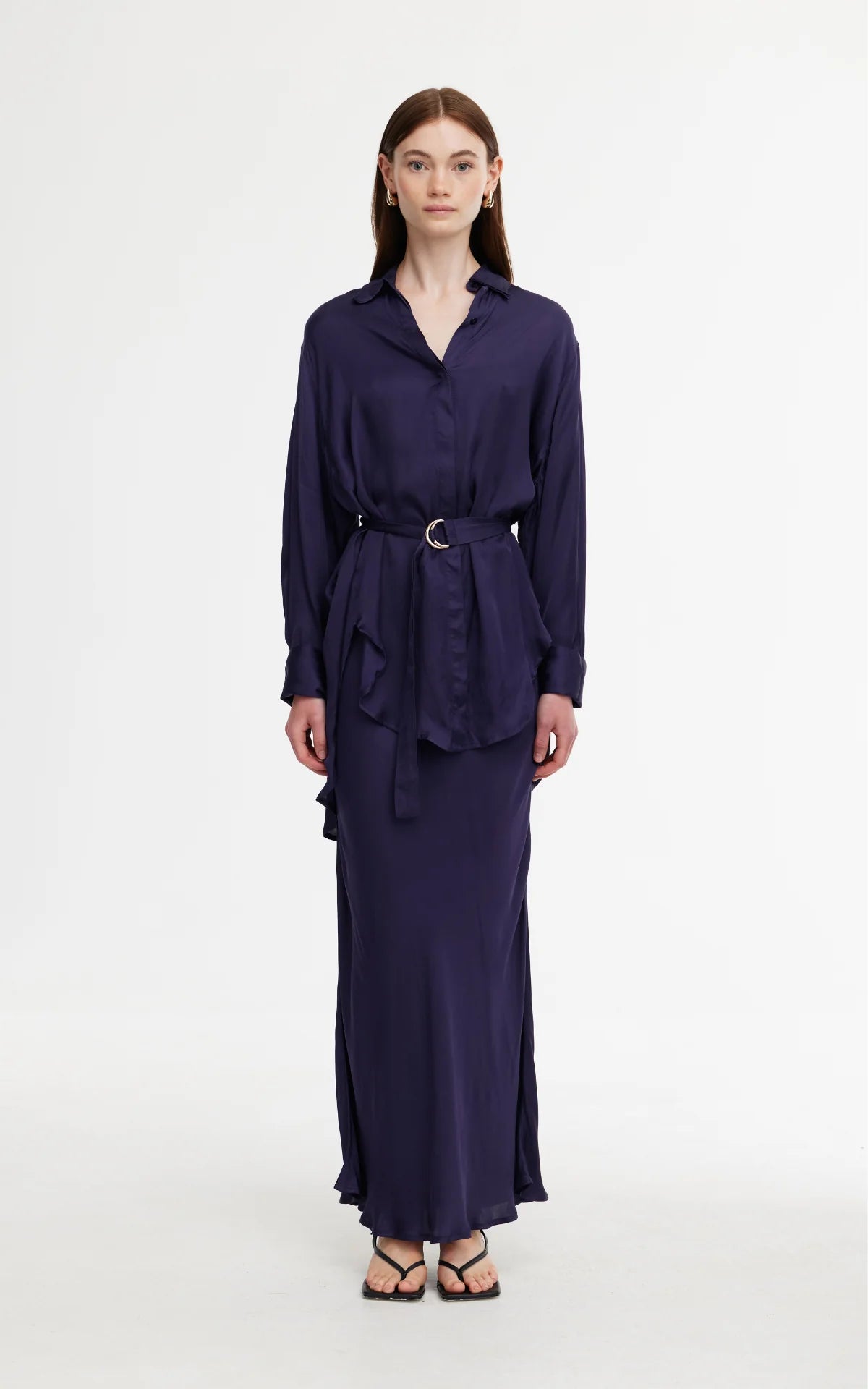 Belted Noah Shirt | Indigo | Kinney
