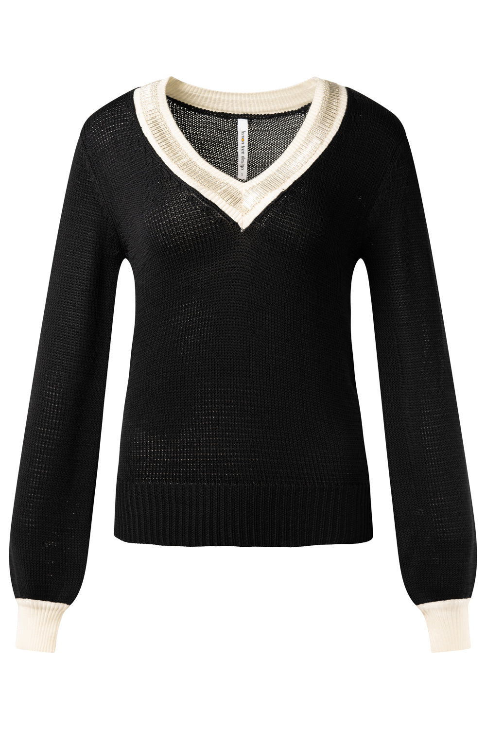Angelica Knit | Black/Cream | Lemontree