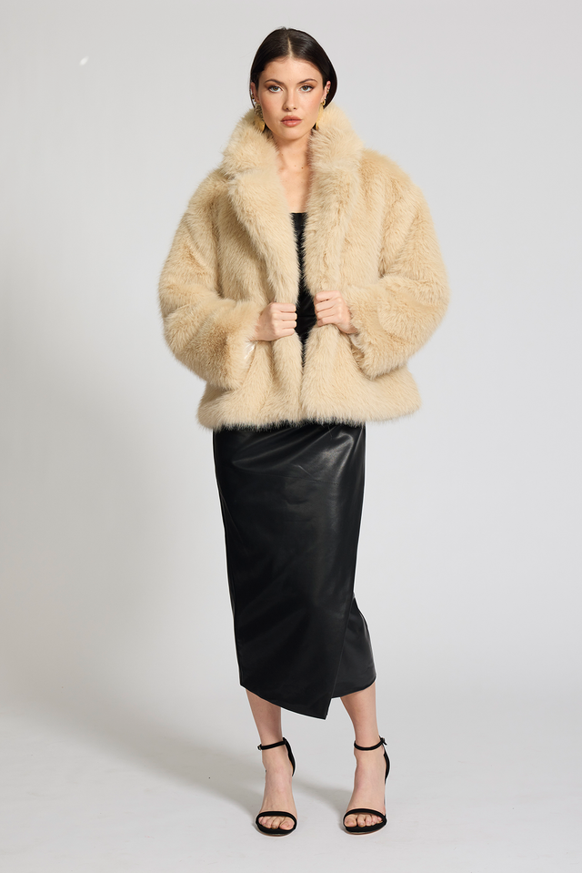 Gracia Fur Jacket | Honey & Beau