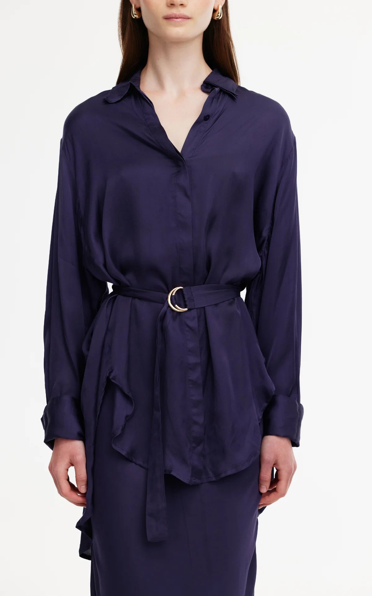 Belted Noah Shirt | Indigo | Kinney