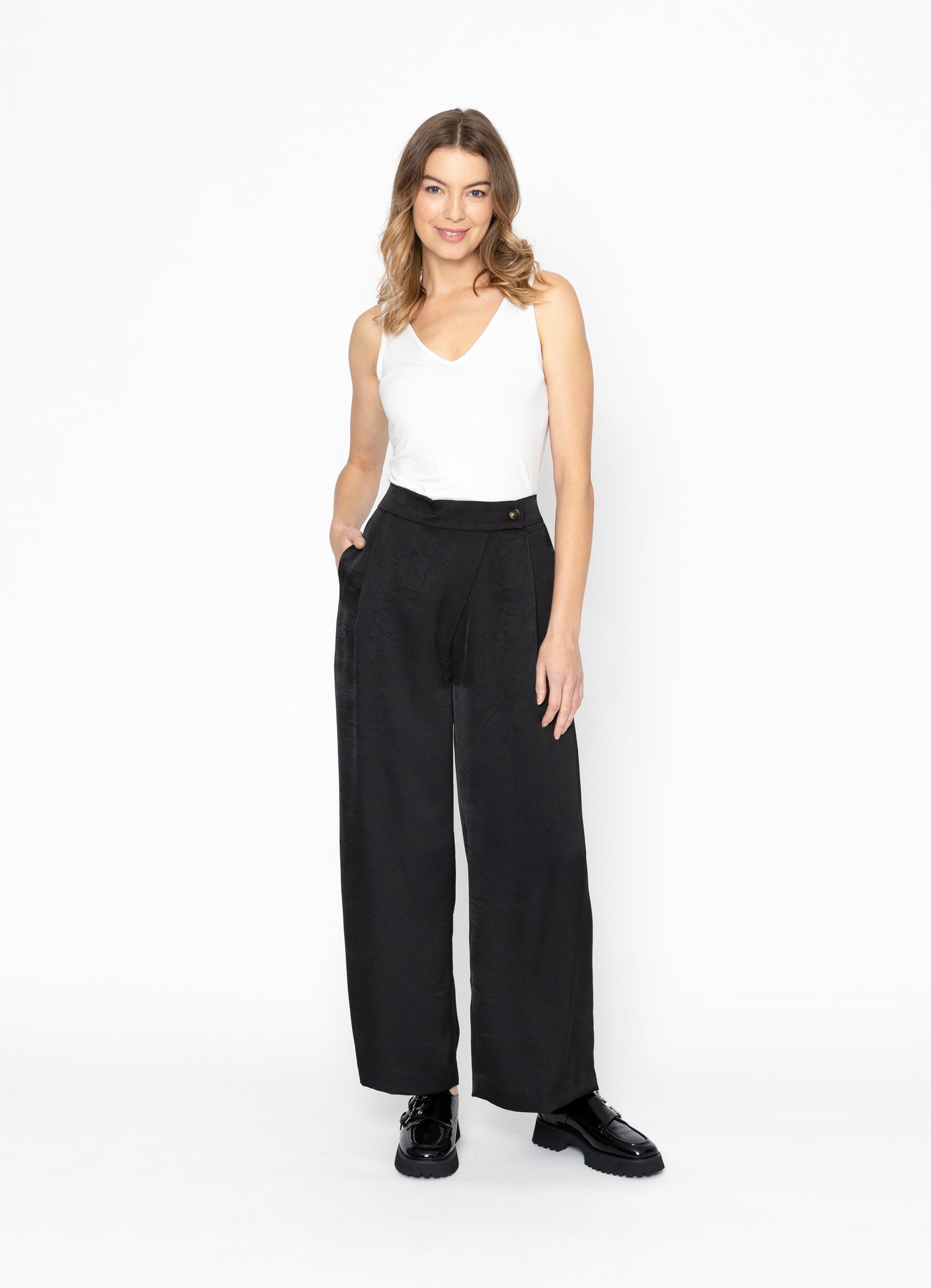 Dune Pant | Black - Satin | Two by Two