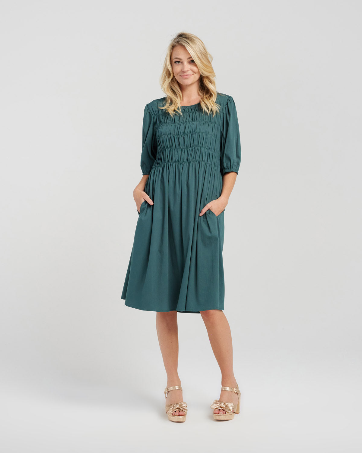 Sienna Dress | Deep Green | Zafina