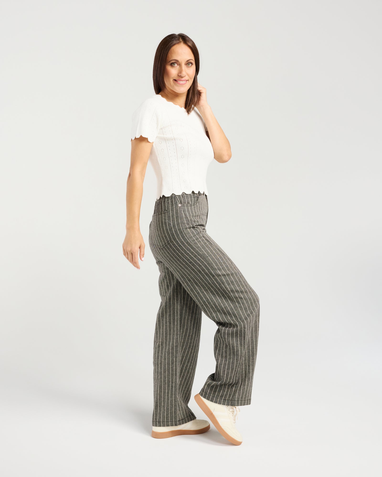 Abigail Pant | Black Stripe | Zafina