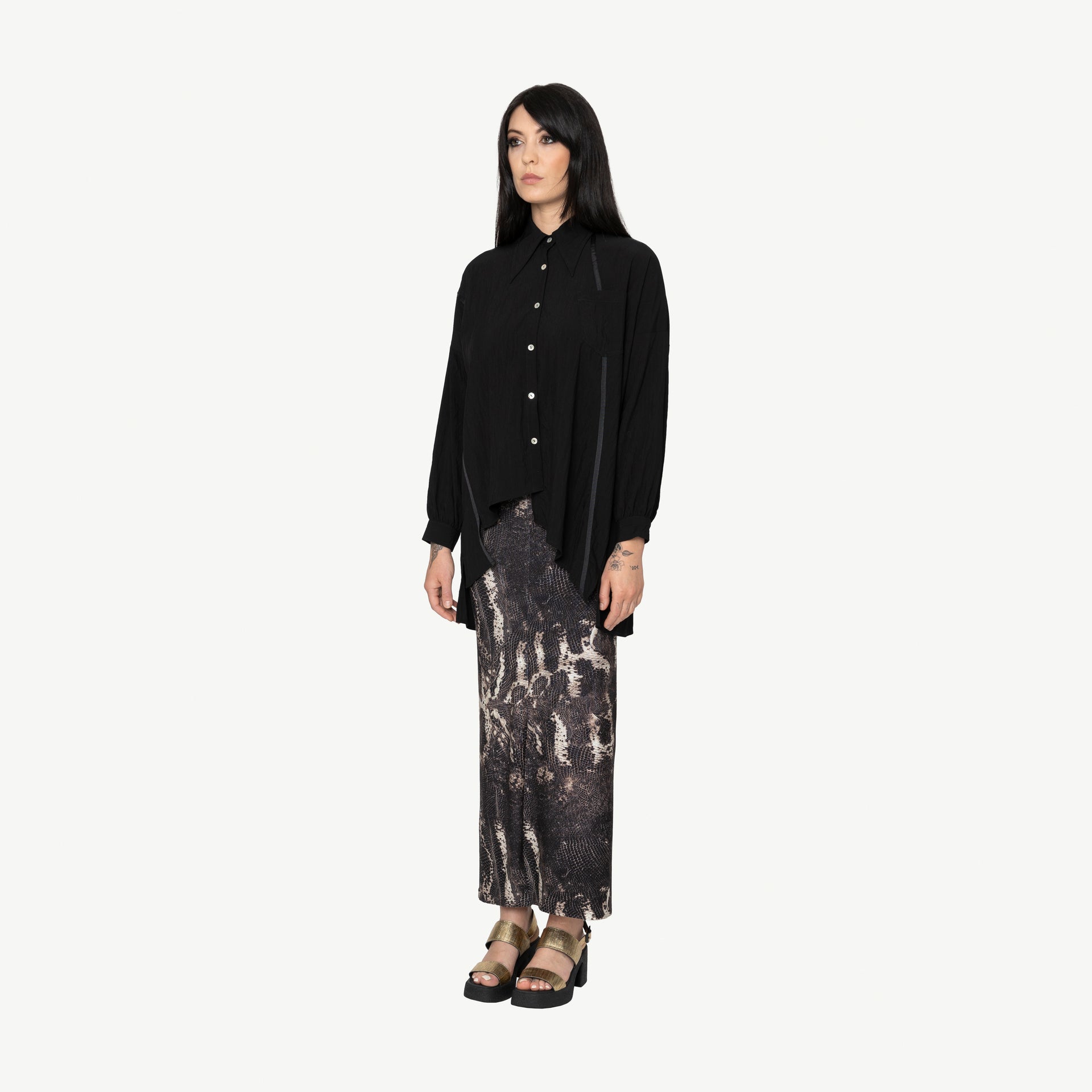 Idris Shirt | Black | Bone & Arrow