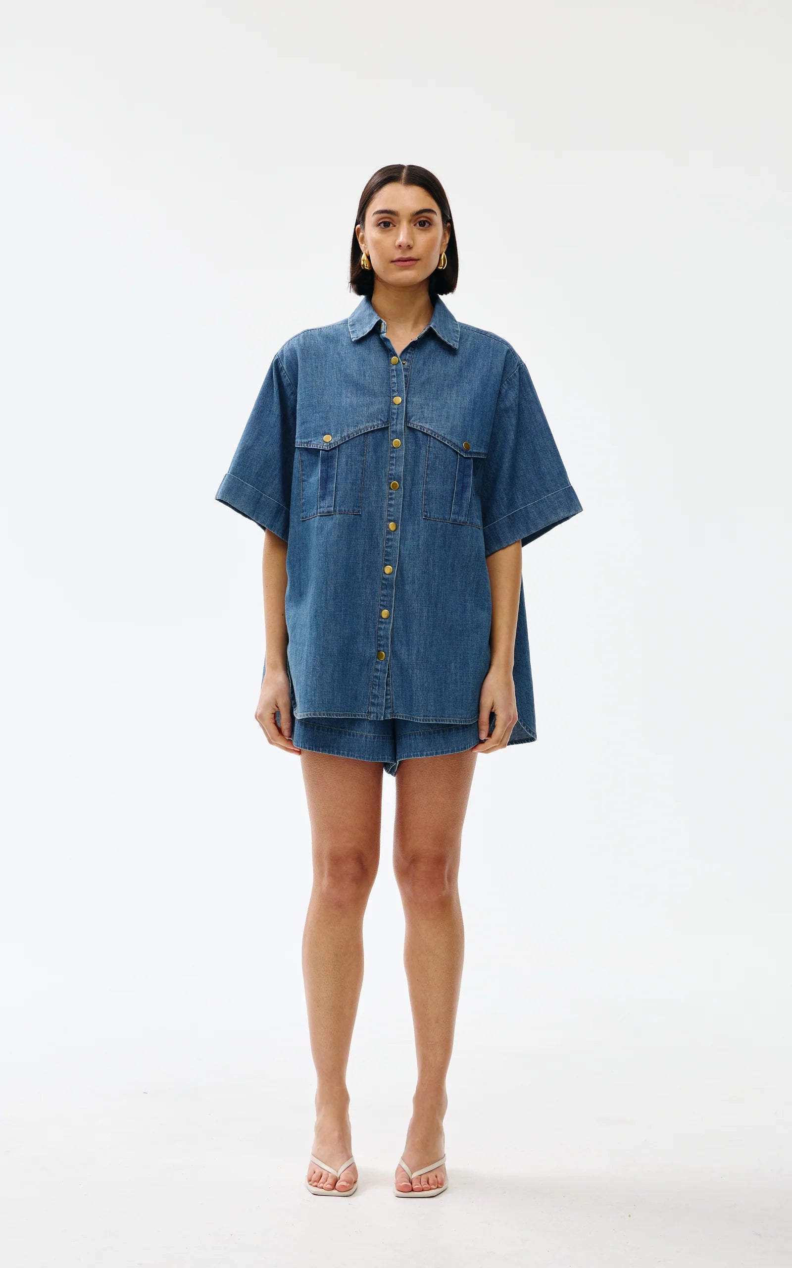Bella Shirt | Denim | Kinney