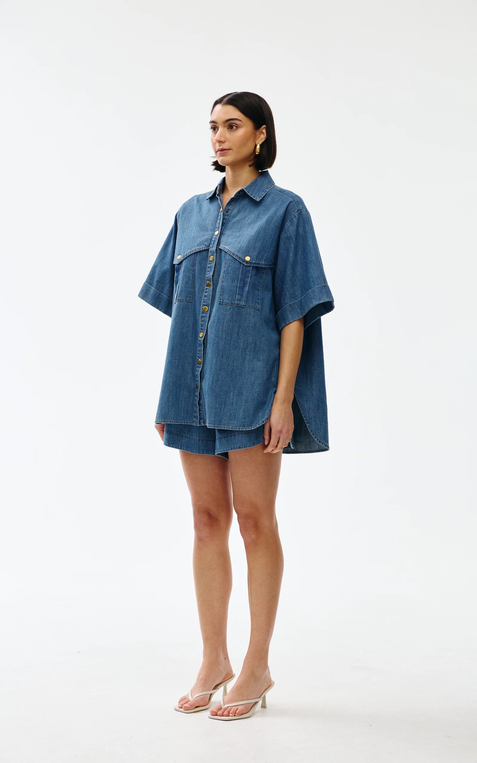 Bella Shirt | Denim | Kinney