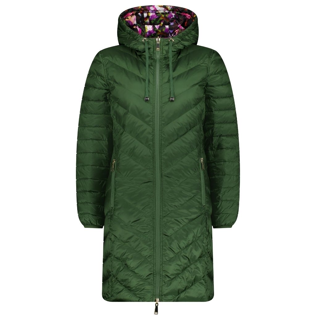 Arnie 90/10 Reversible Coat | Cypress/Purple Fleur | Moke