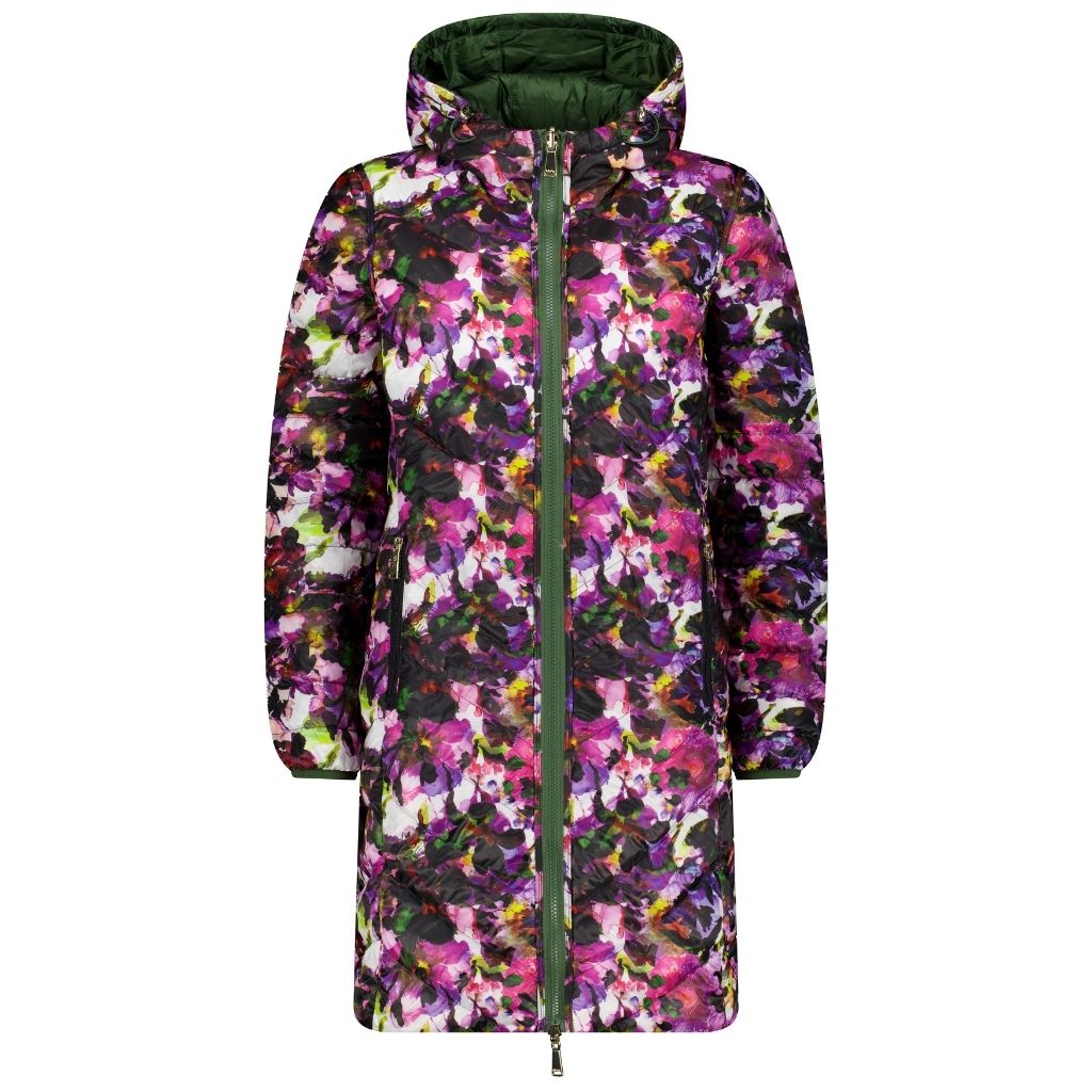 Arnie 90/10 Reversible Coat | Cypress/Purple Fleur | Moke