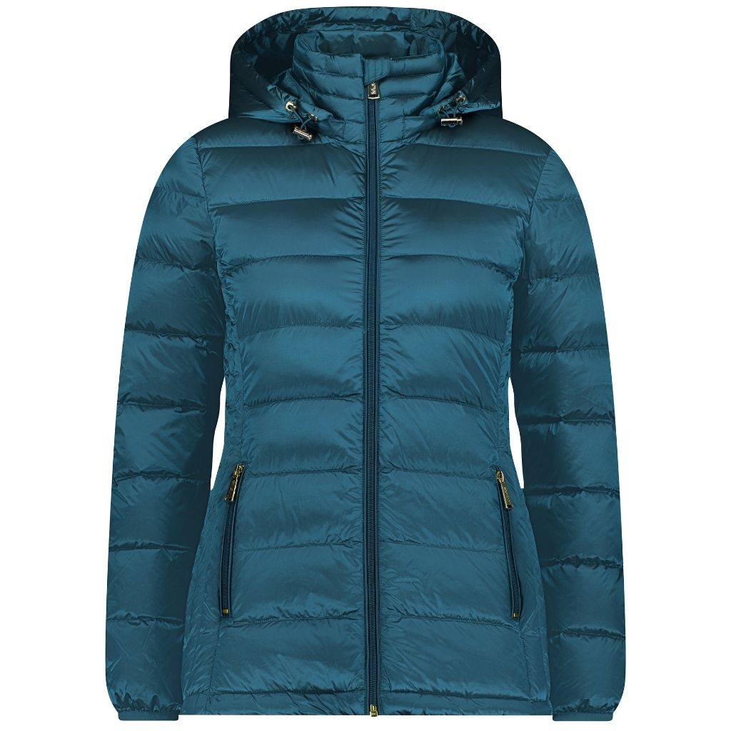 Lynnette 90/10 Packable Jacket | Empire Teal | Moke