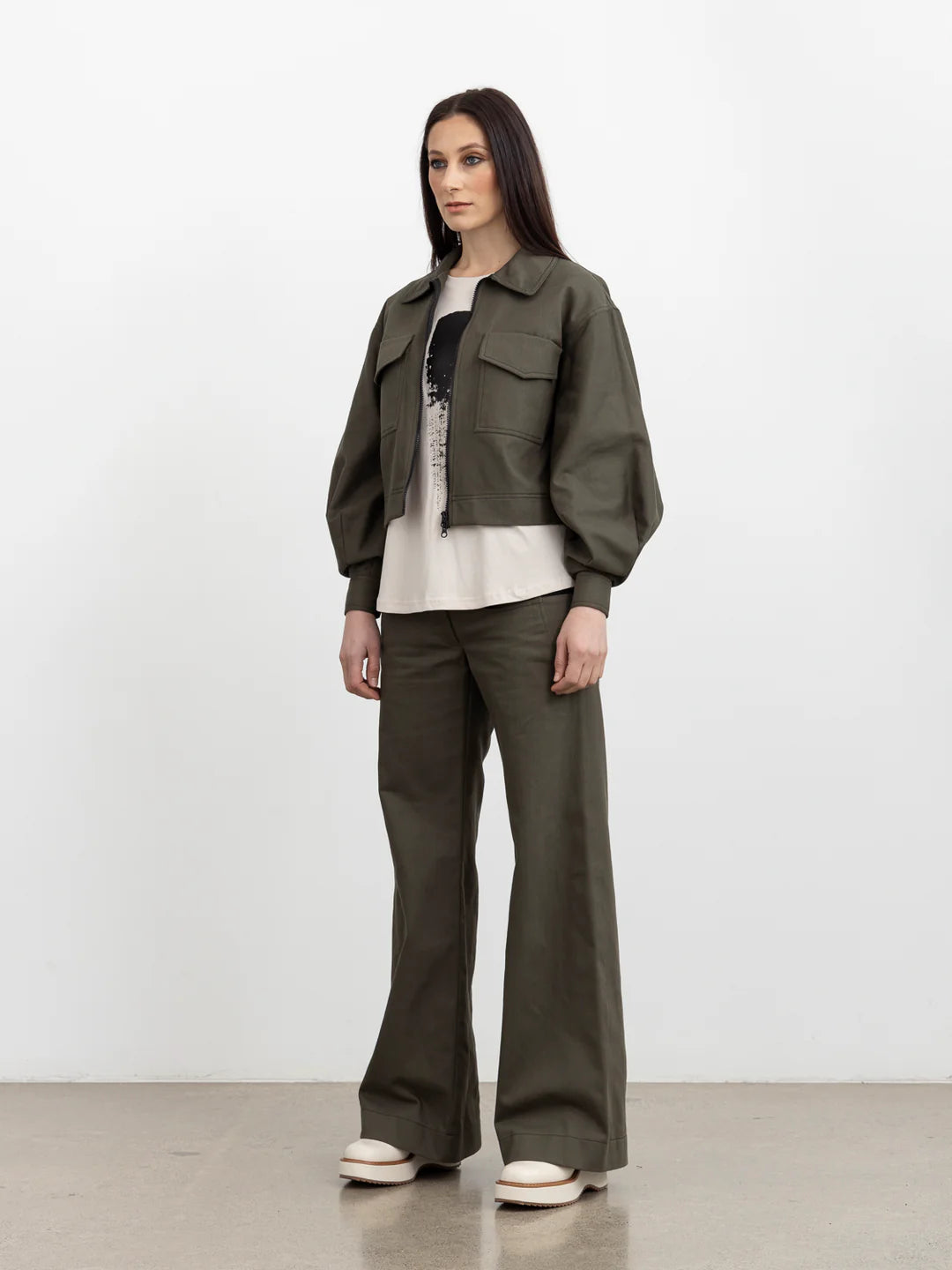 Brush Stroke Jacket | Olive | XLab