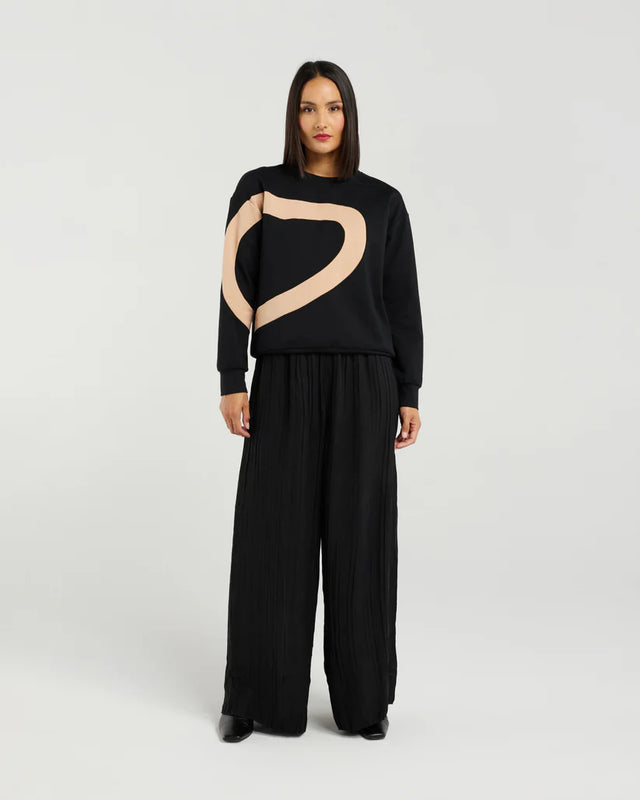 Amara Sweat | Black/Tan | Et Alia