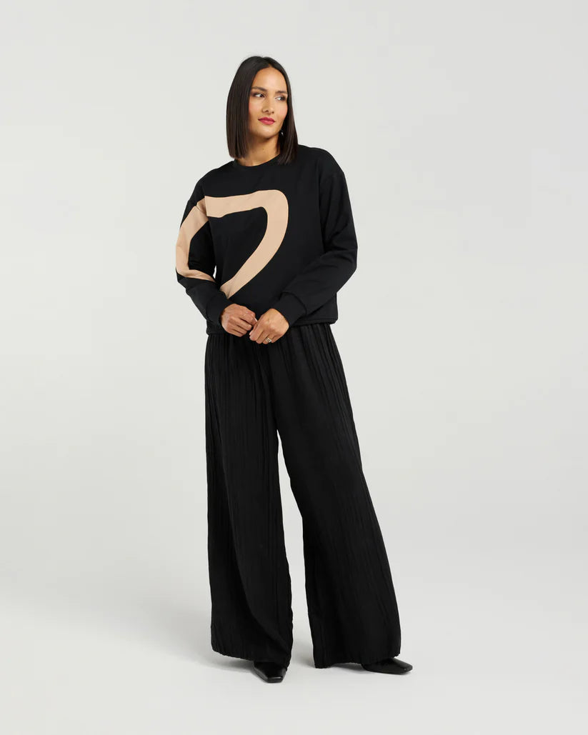 Amara Sweat | Black/Tan | Et Alia