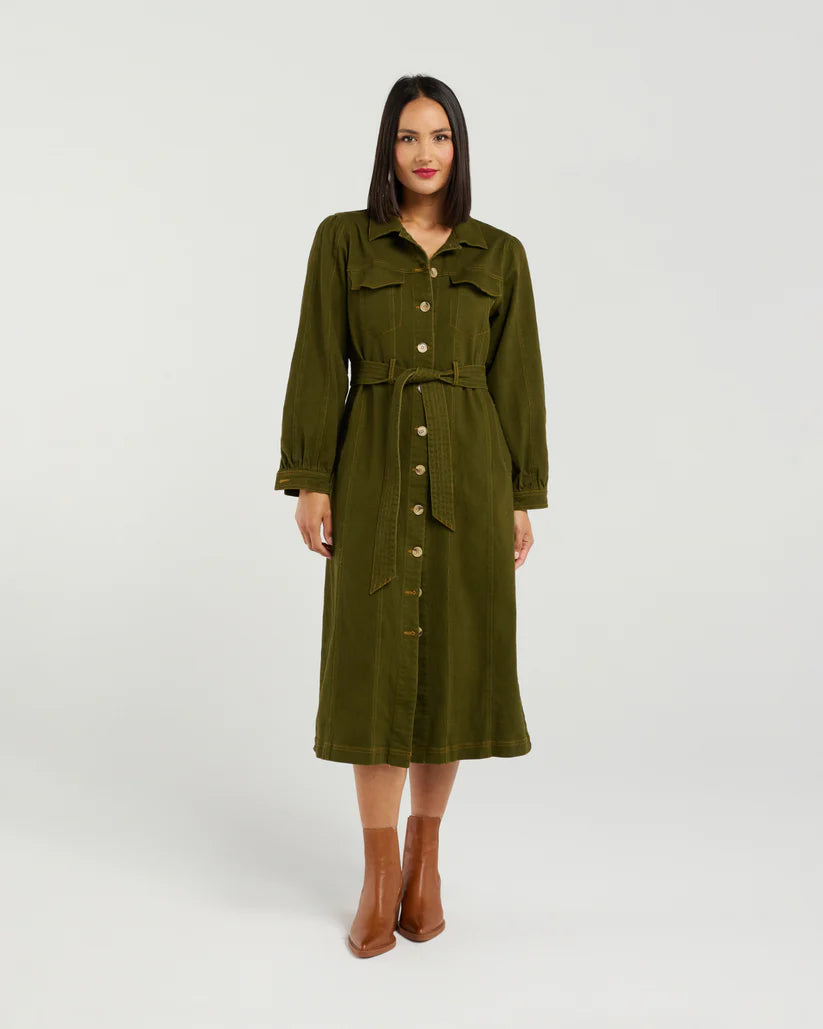 Lydia Dress | Khaki | Et Alia