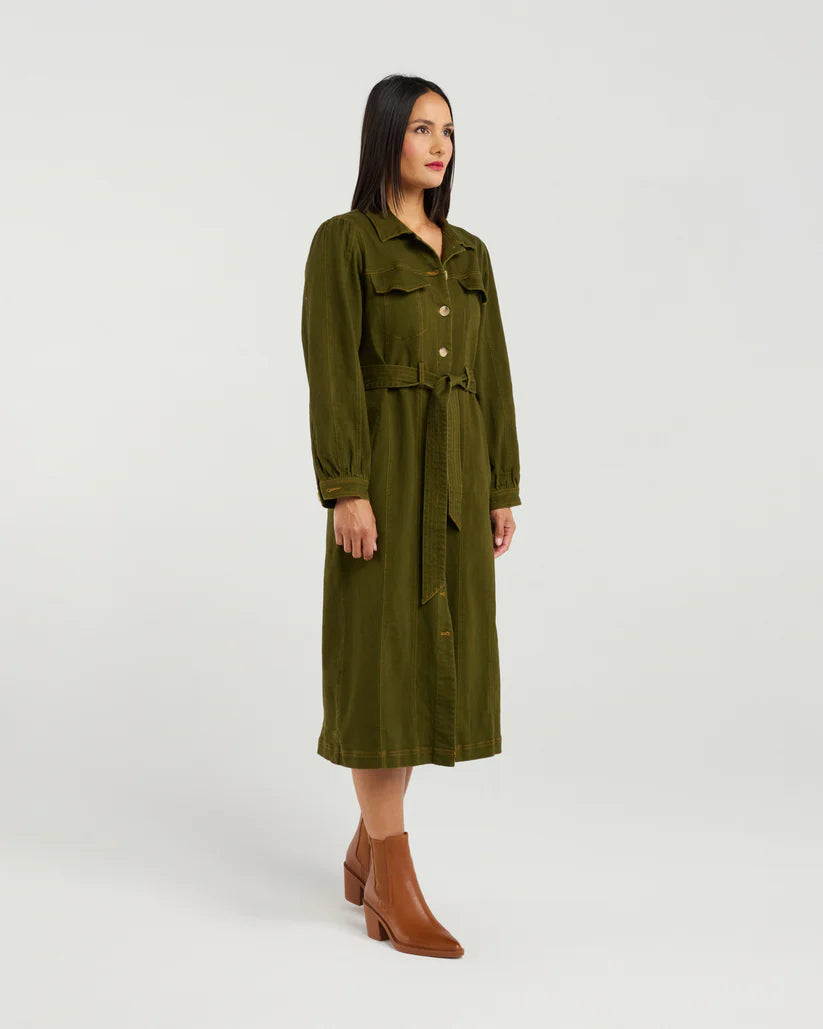 Lydia Dress | Khaki | Et Alia