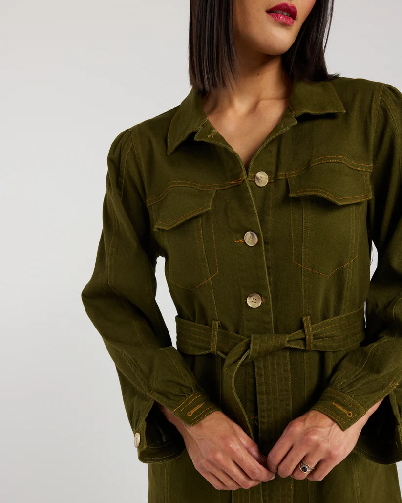 Lydia Dress | Khaki | Et Alia