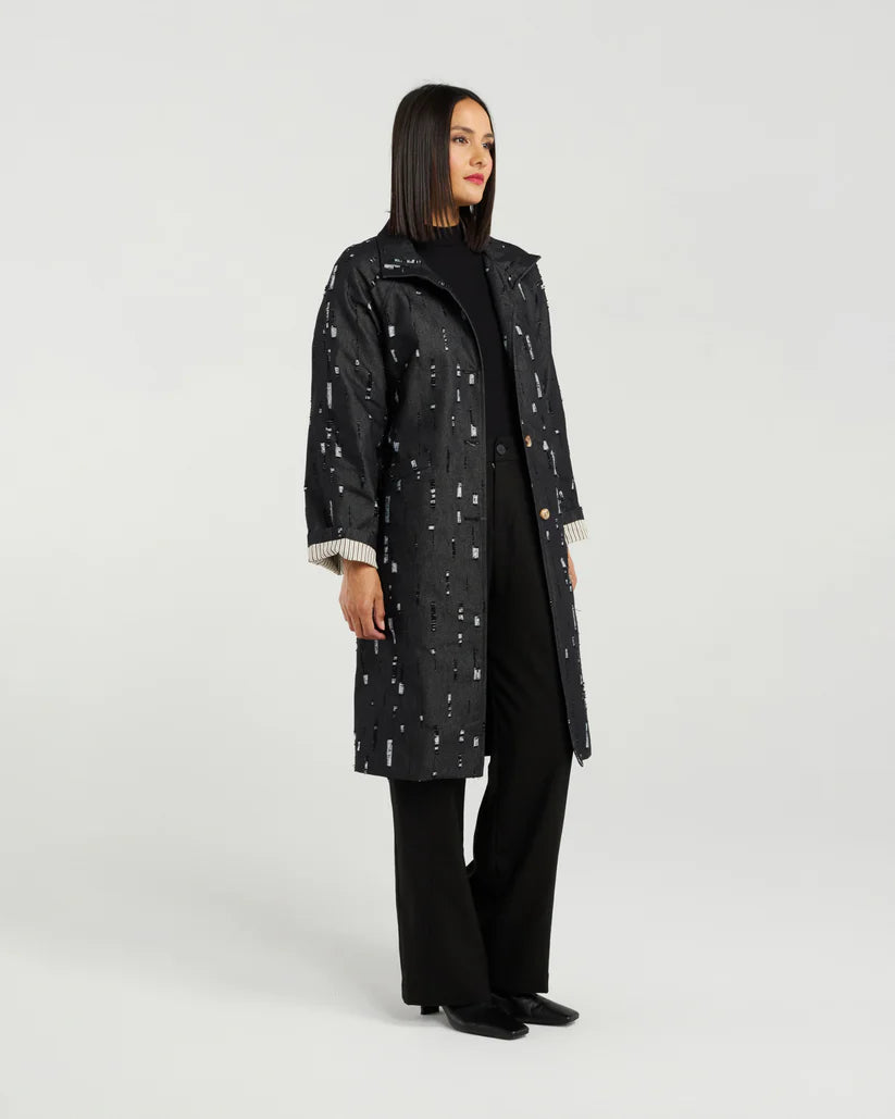 Lennox Trench | Distressed Noir | Et Alia
