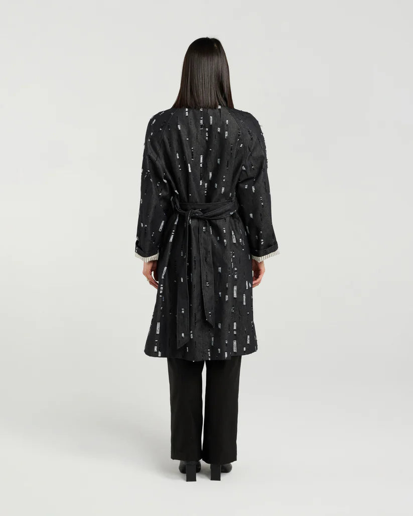 Lennox Trench | Distressed Noir | Et Alia