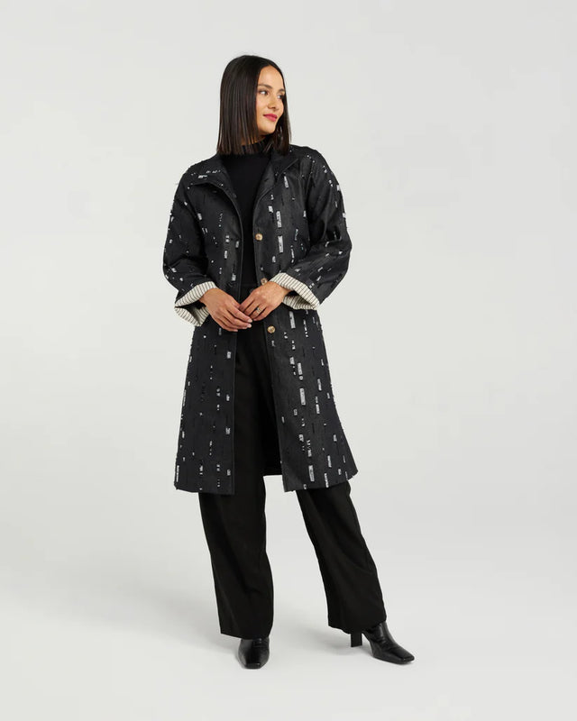 Lennox Trench | Distressed Noir | Et Alia
