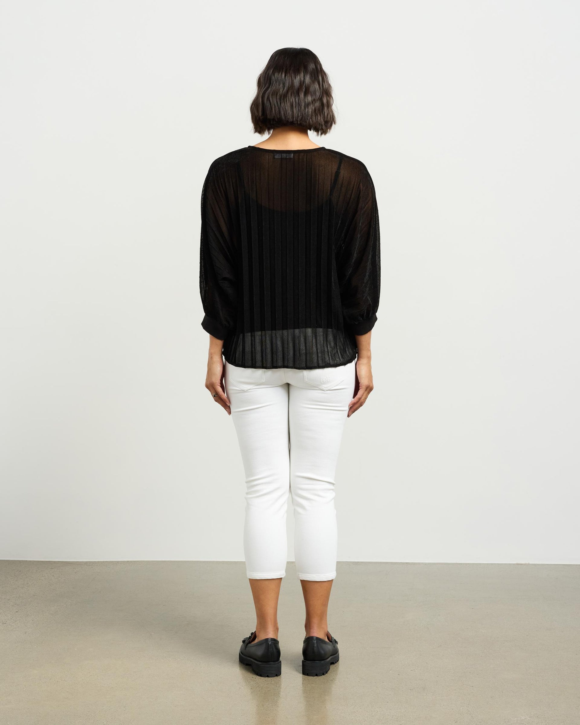 Aria Top | Black Velvet Mesh | Et Alia