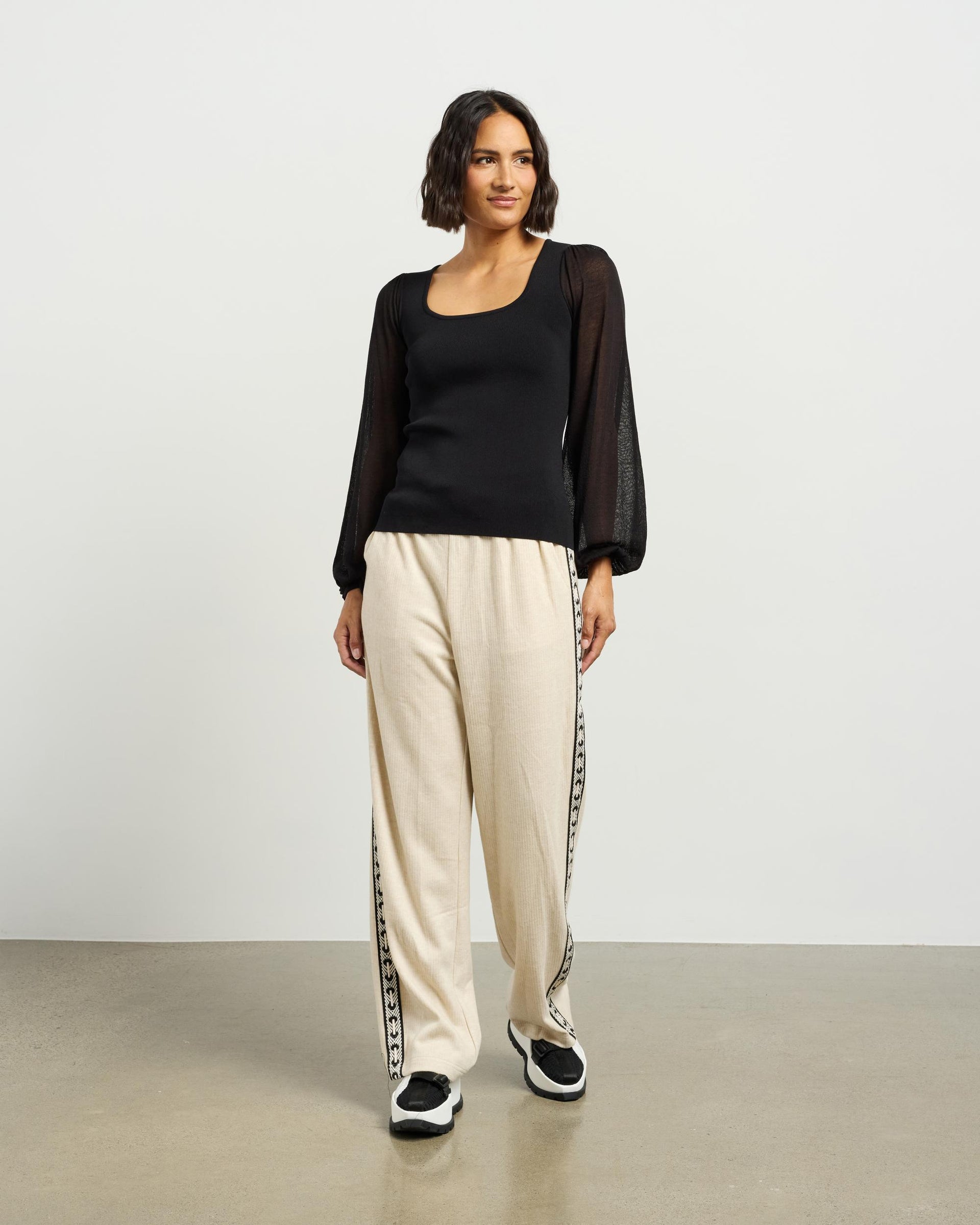 Lucy Knit Top | Black | Et Alia
