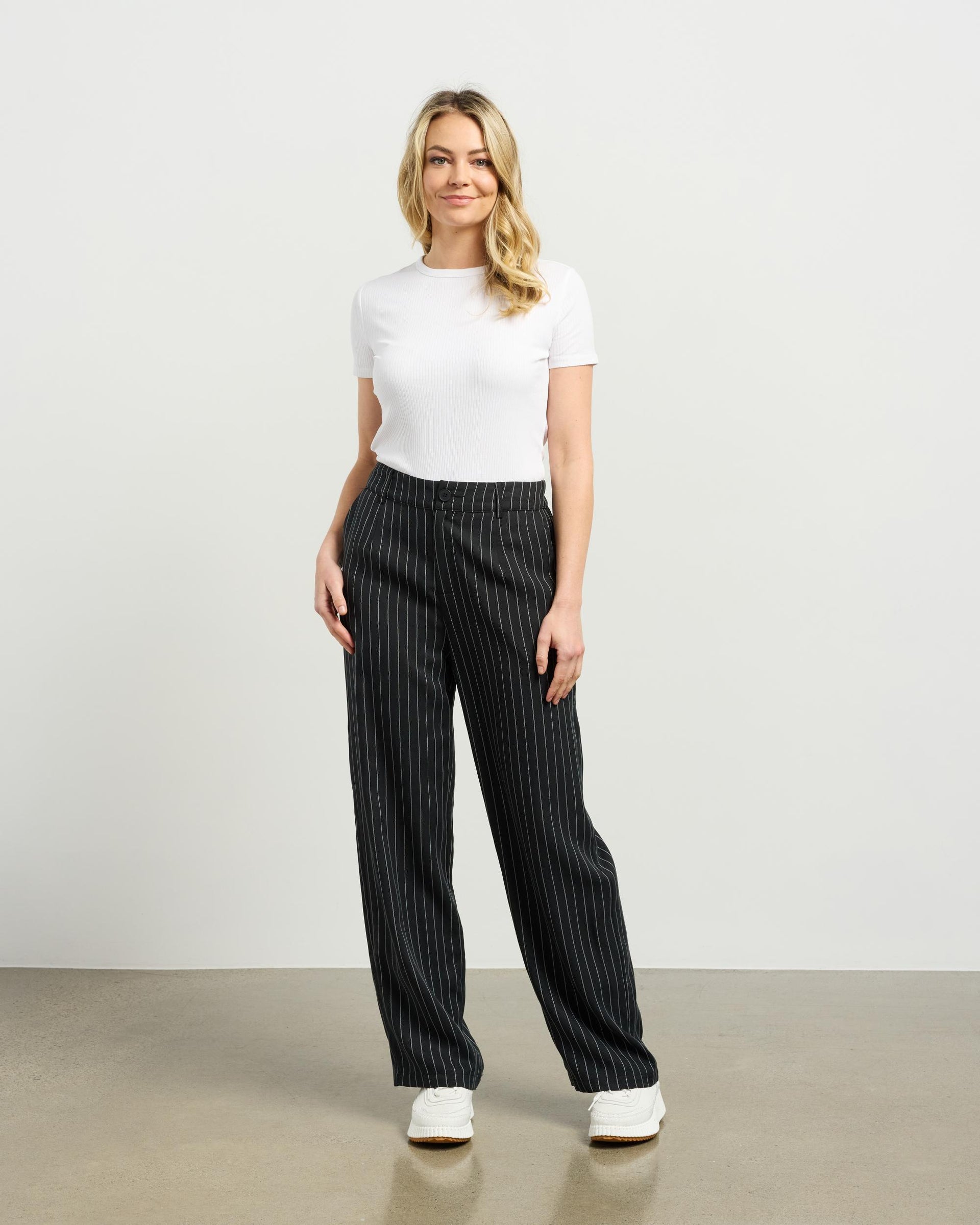 Riley Pant | Black Pinstripe | Et Alia