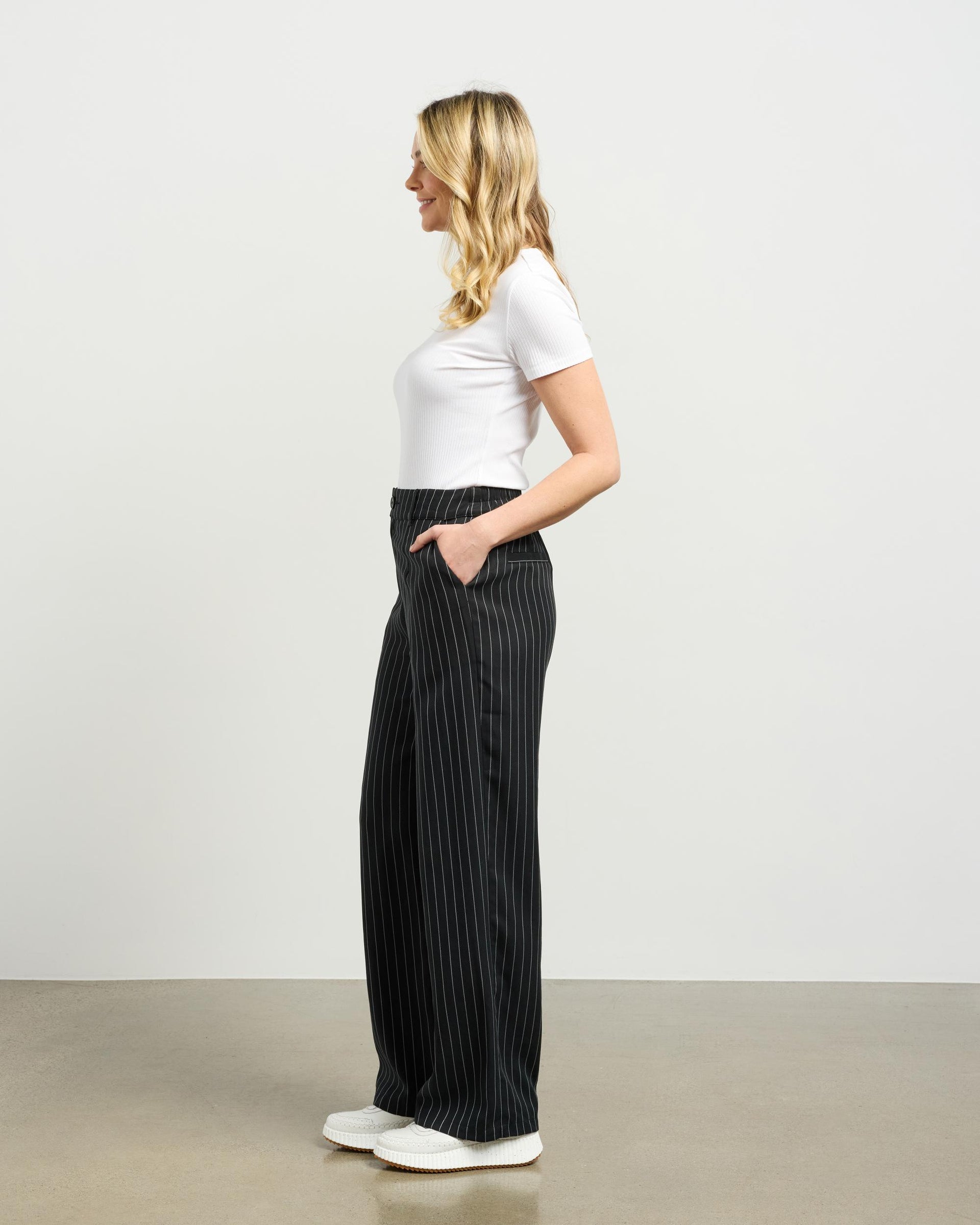 Riley Pant | Black Pinstripe | Et Alia