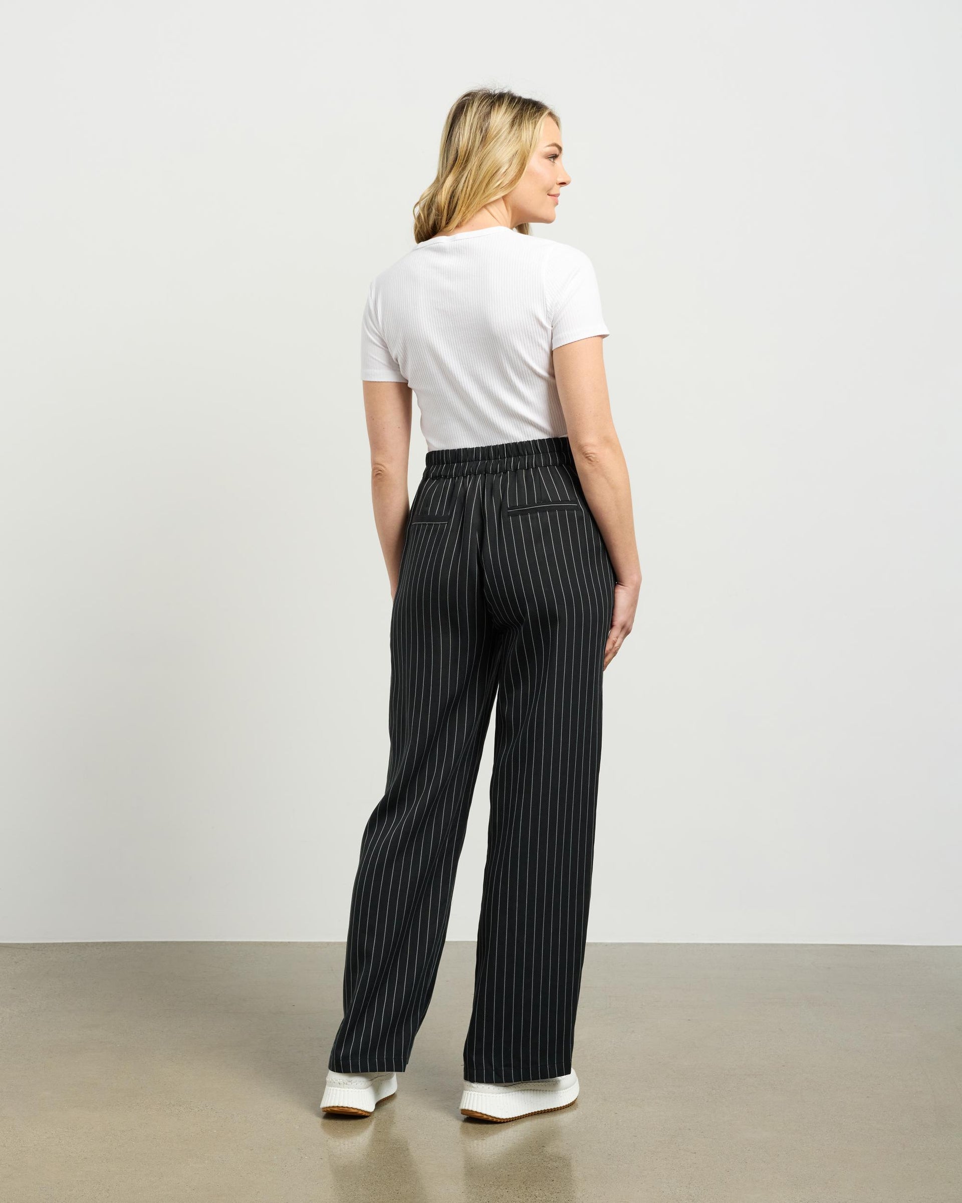 Riley Pant | Black Pinstripe | Et Alia