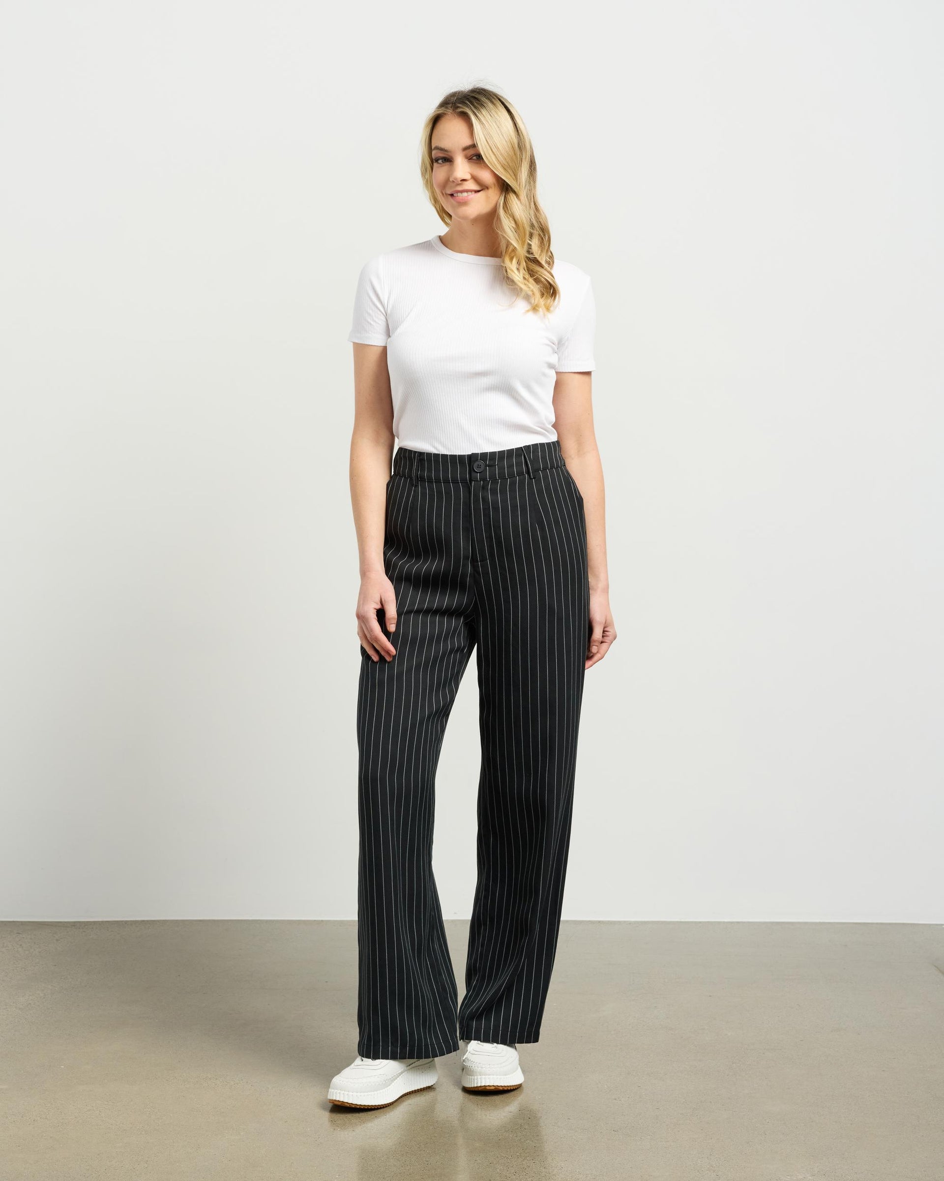 Riley Pant | Black Pinstripe | Et Alia