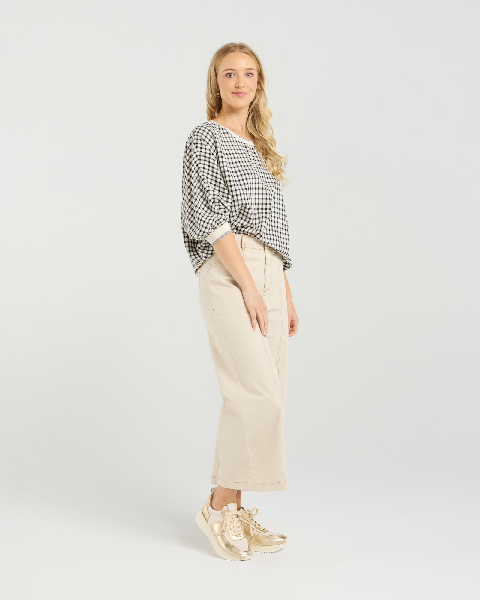 Aroha Top | Monochrome Check | Et Alia