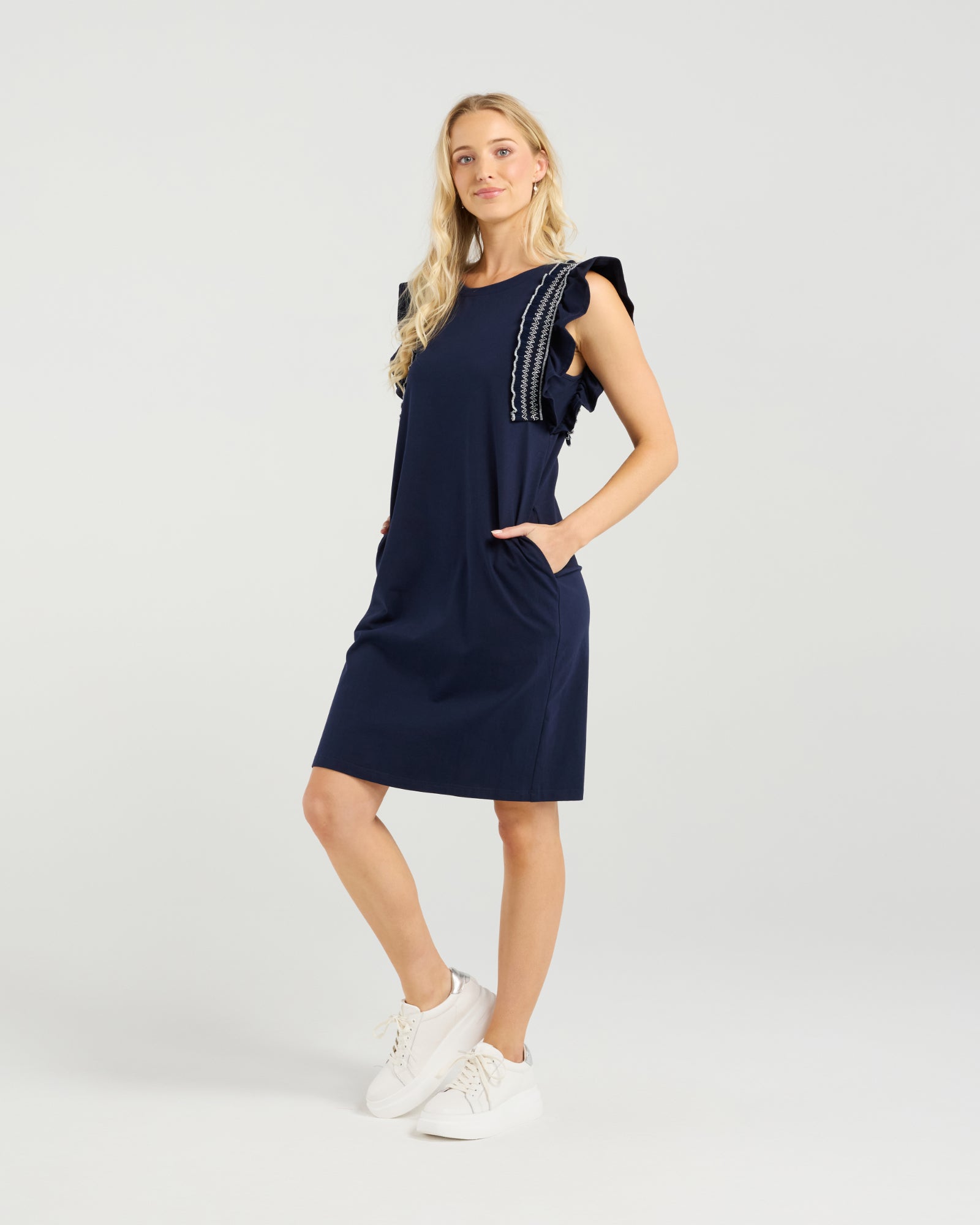 Celeste Dress | Navy | Et Alia