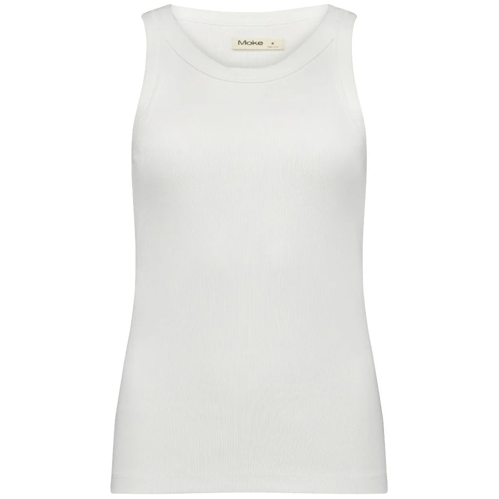 Eddie Rib Tank | White | Moke