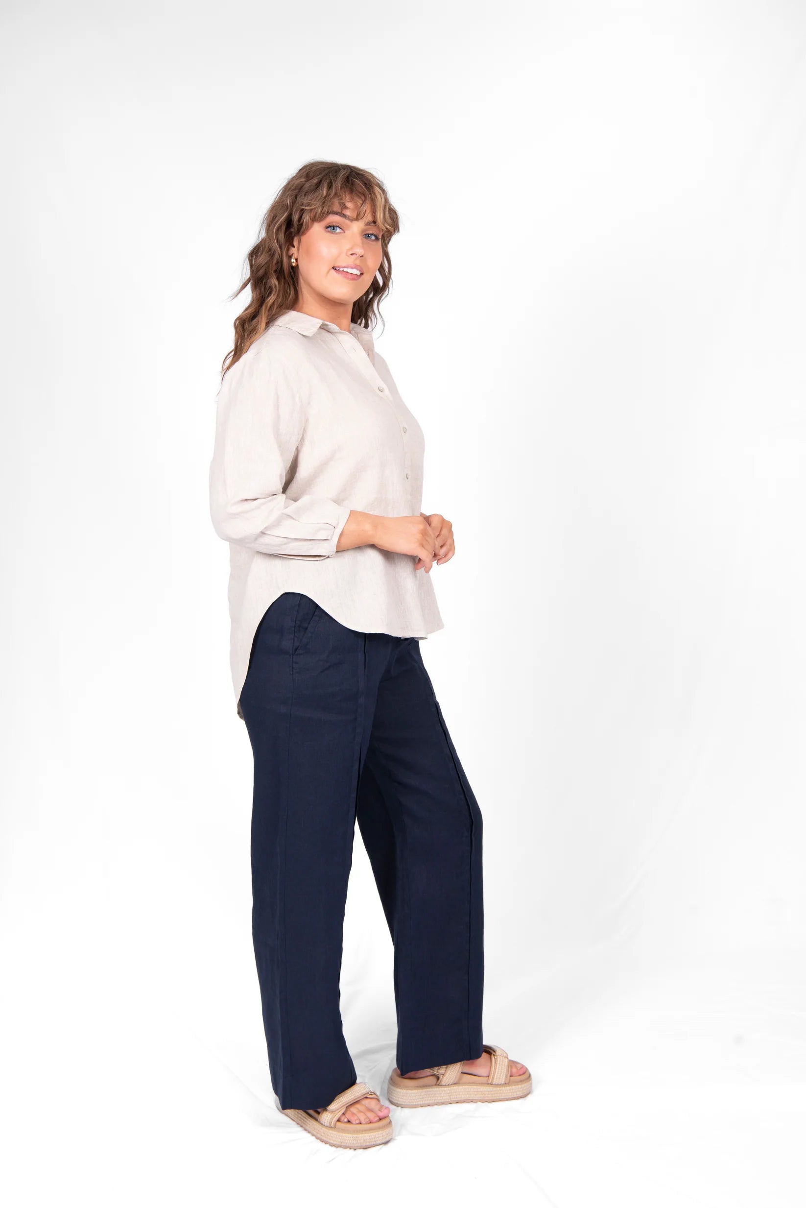 Linen Shirt | Natural | Bella