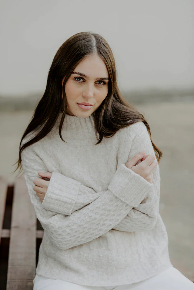 Mixed Cable Pullover | Bella