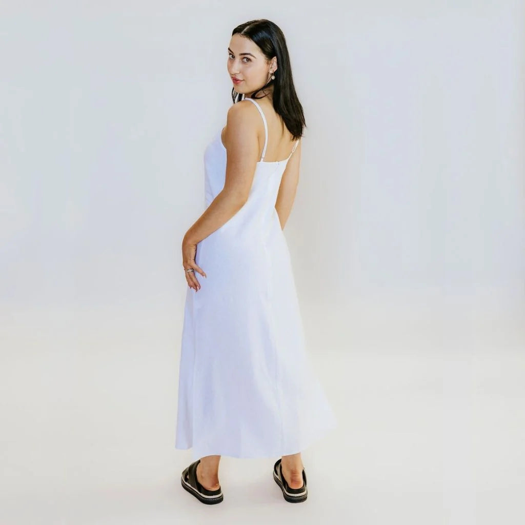 Gina Slip Dress | White | Moke