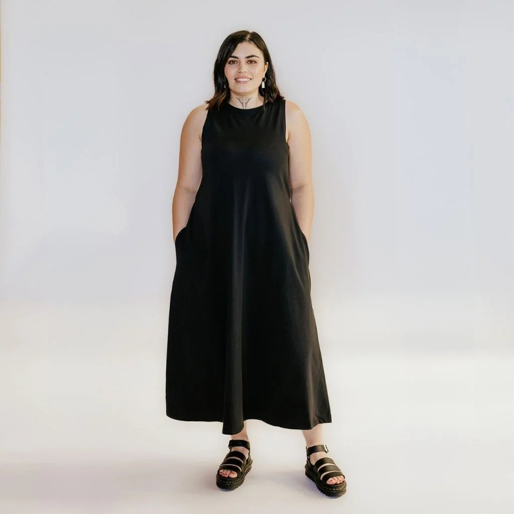 Gussie Tank Dress | Black | Moke