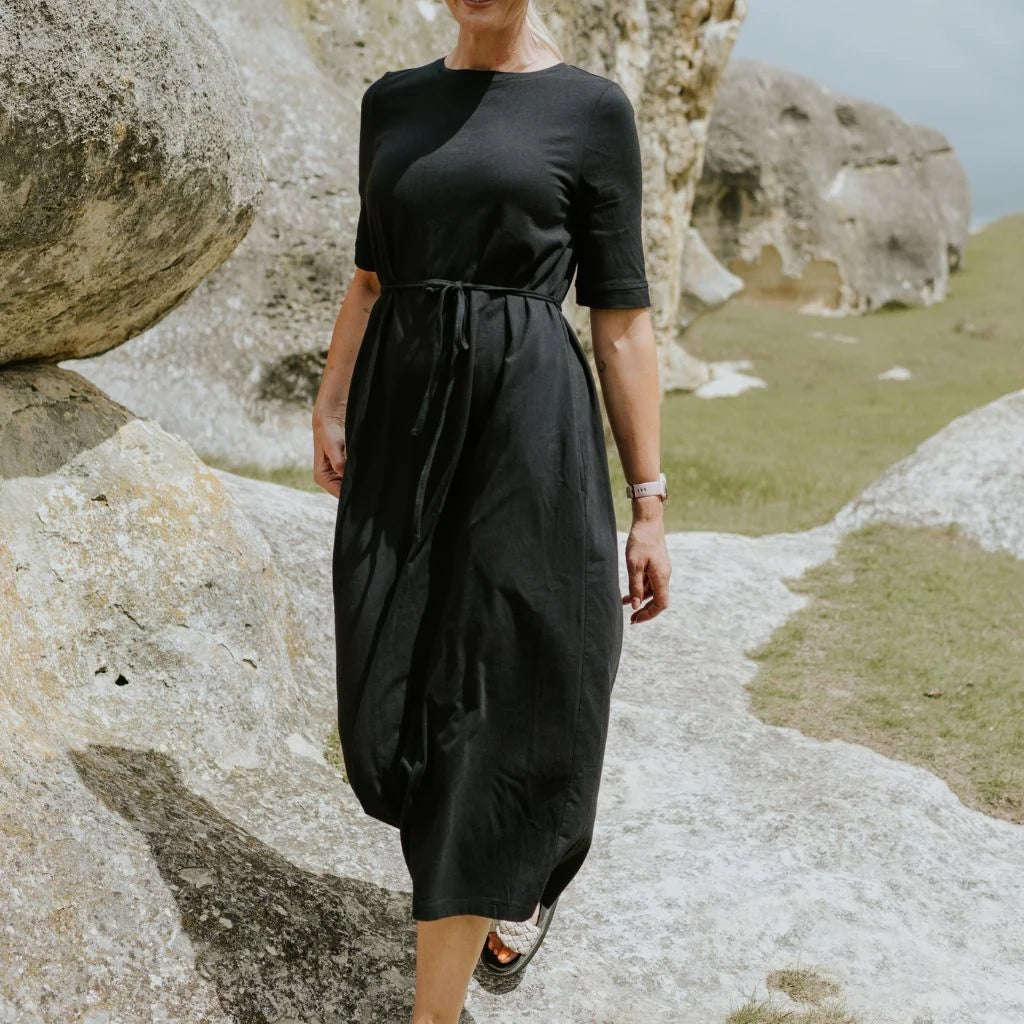 Greta Tee Dress | Black | Moke