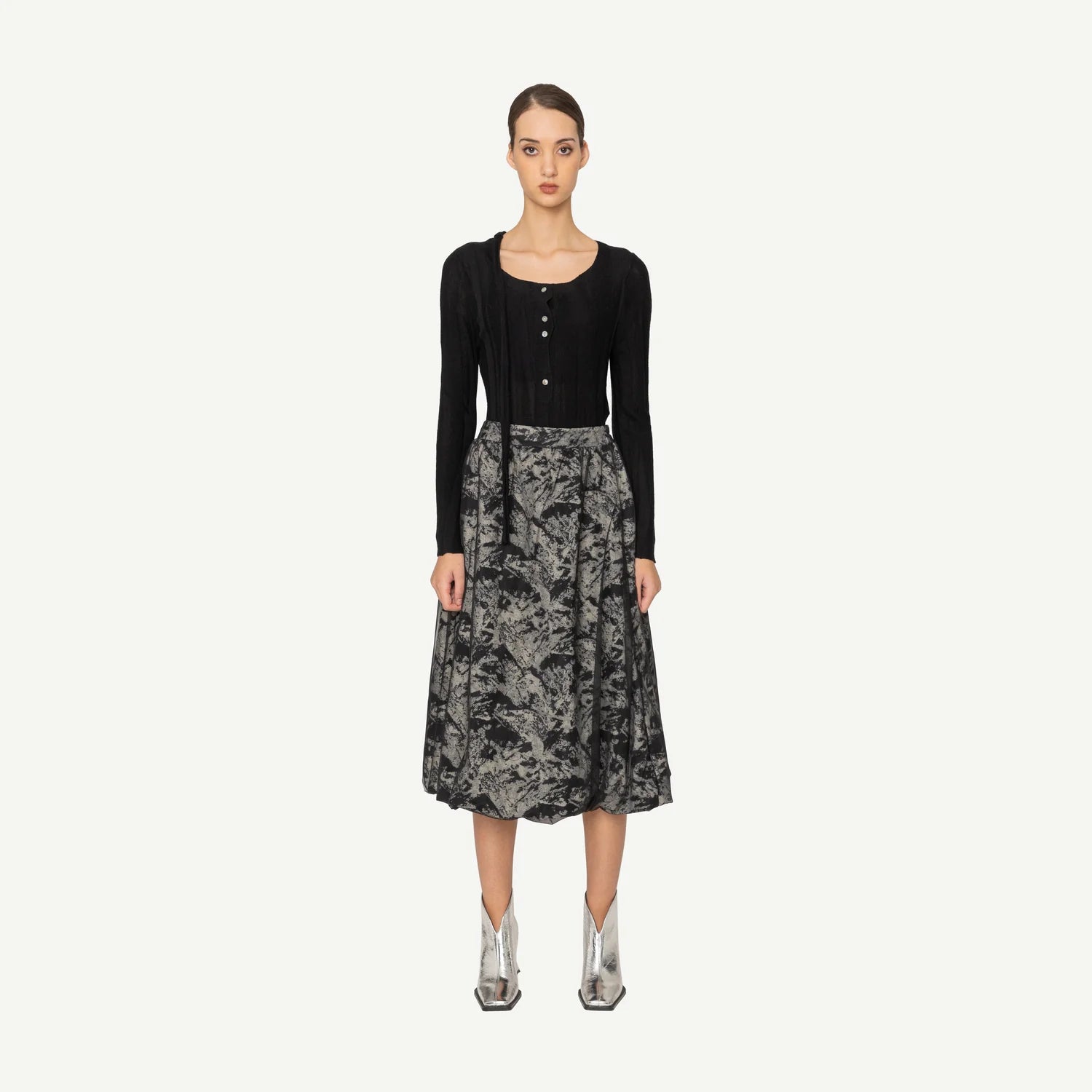 Sian Skirt | Fragment Print | Bone & Arrow