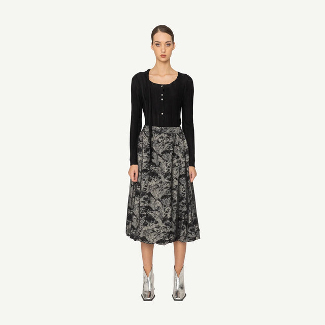 Sian Skirt | Fragment Print | Bone & Arrow