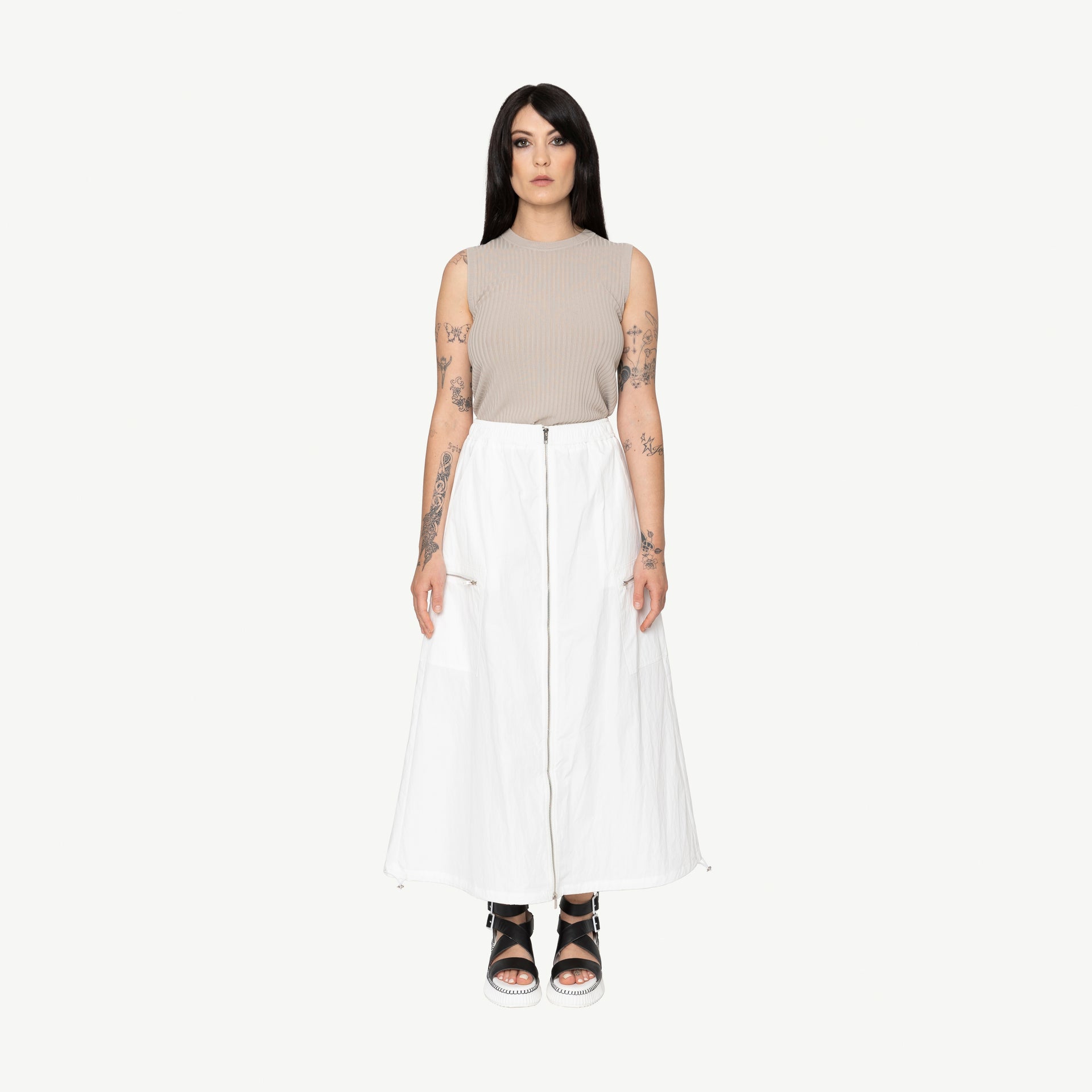 Staro Skirt | White | Bone & Arrow