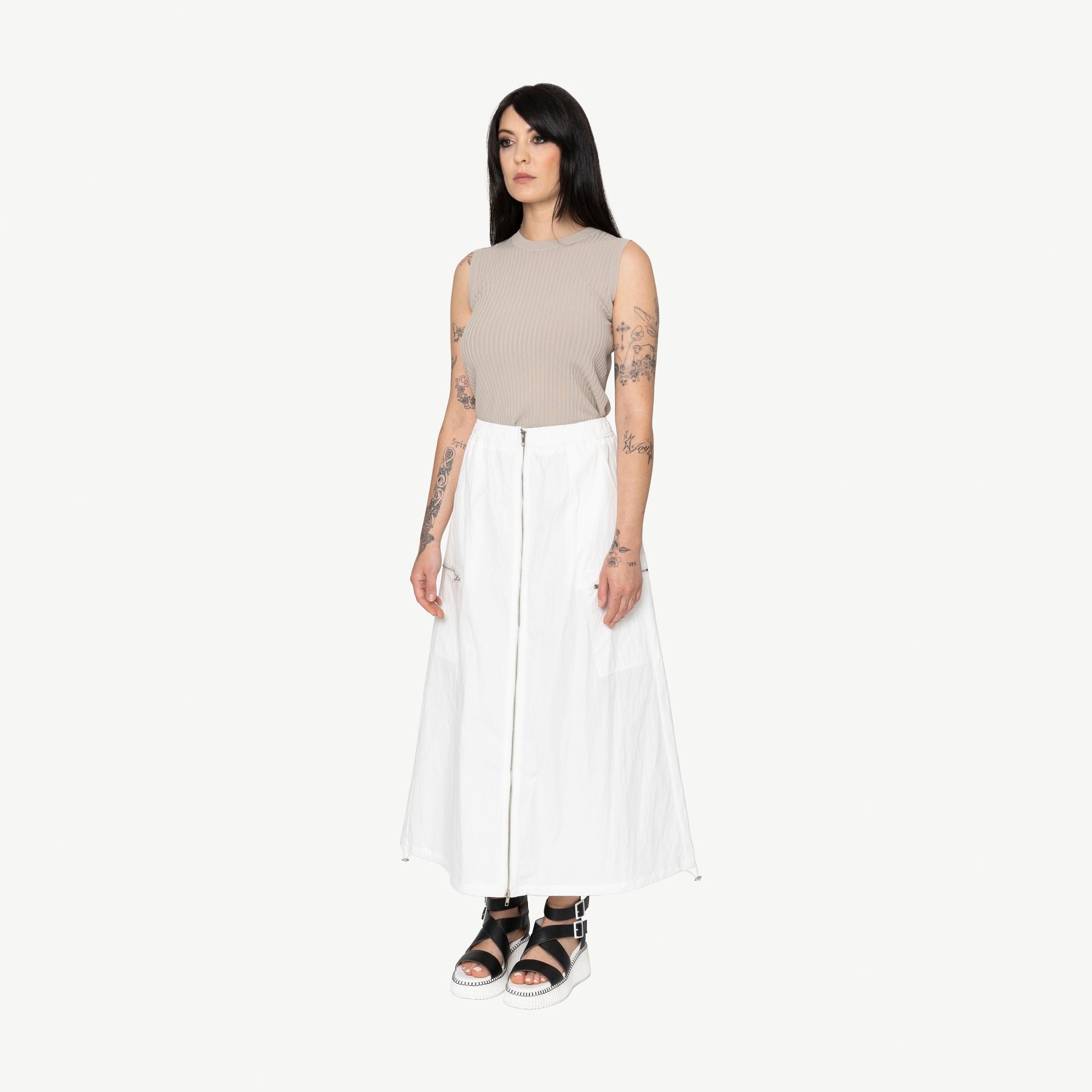 Staro Skirt | White | Bone & Arrow